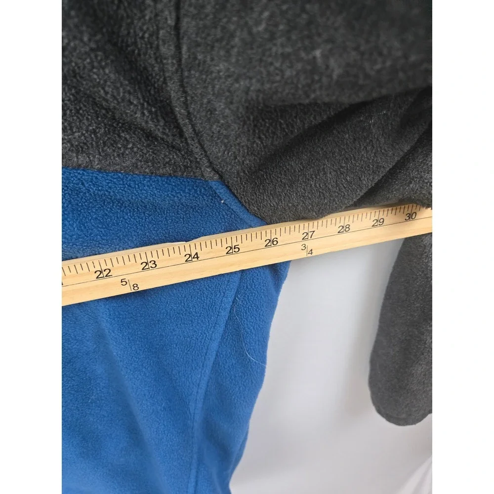 Columbia Fleece Jacket Mens XXL Gray Blue Full Zip Colorblock Outdoor Soft 1349